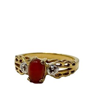 Vintage Gold Avon Jelly Belly Ring